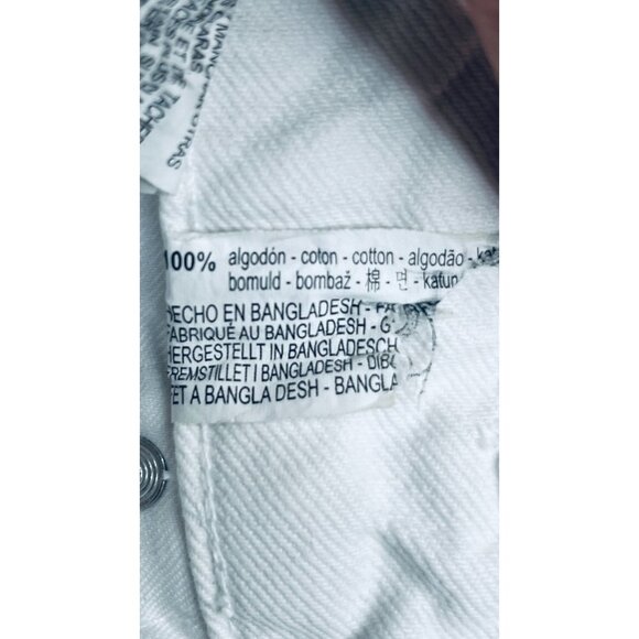 ZARA Mid-Rise Jeans  White SZ 10 Full Length Straight - Picture 11 of 11